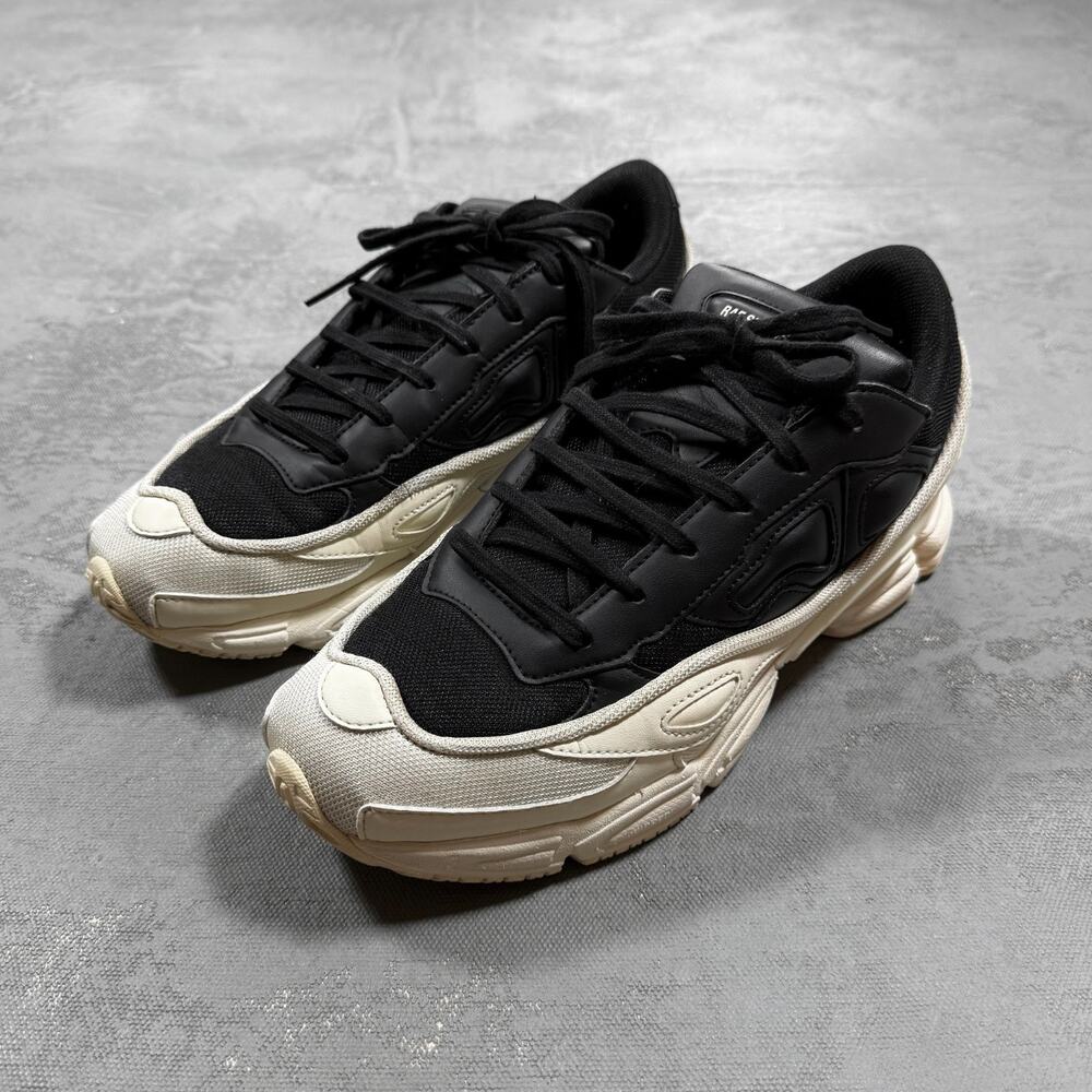 Raf Simons x Adidas Ozweego Black & Cream White Sneakers F34264 2018 Men's 10